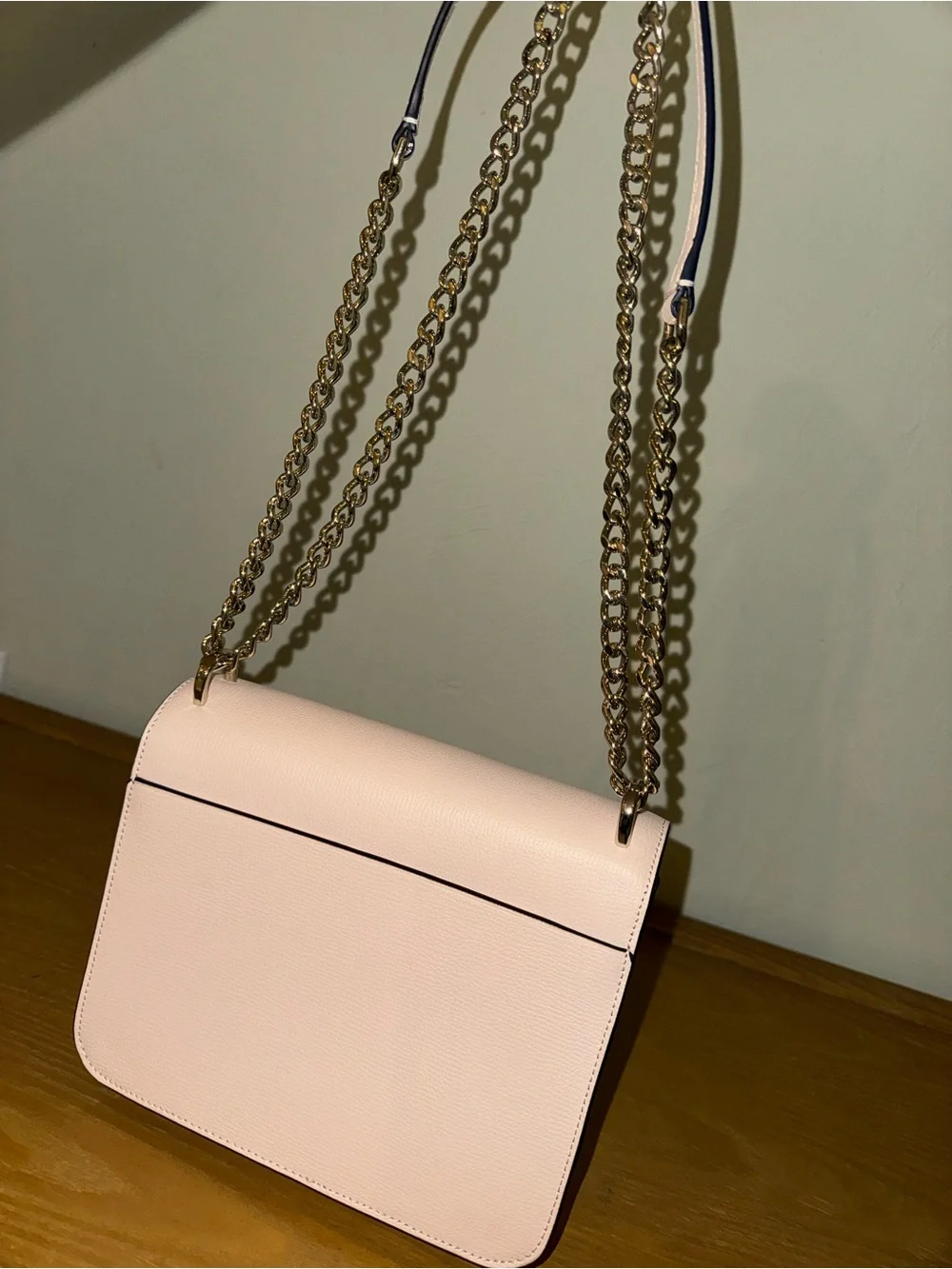 kate spade Blush Pink Leather Chain Crossbody Bag